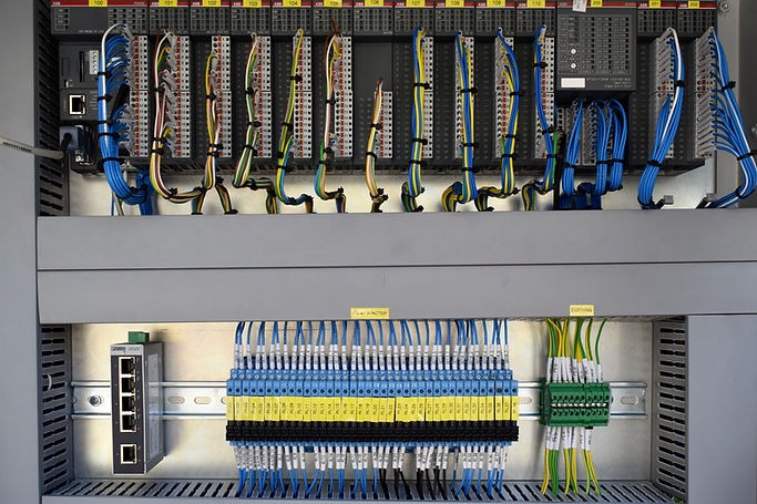 PLC panel enclosure with cable management