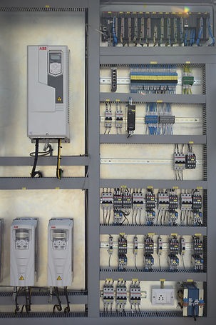 PLC panel DIN rail components