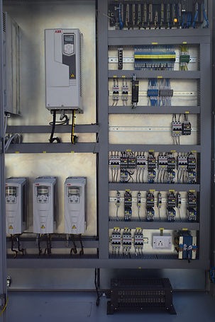 MCC panel with metering and control switches